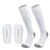 Calcetines de Fútbol con Bolsillos para Espinilleras, Juego de Dos Piezas, Suela de Toalla Engrosada, Calcetines Deportivos Antideslizantes con Cubiertas Integradas para Espinilleras, Calcetines Largos de Tubo