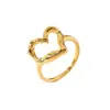 Chihang joias design de personalidade nicho blogueiro ins com padrão de martelo amor luz luxo aço inoxidável banhado a ouro anel