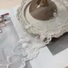 Ribete de Encaje Bordado de Malla Blanca de 12 cm de Ancho para Ropa de Mascota, Dobladillo de Vestido, Tela para Cortinas, Decoración Hecha a Mano DIY