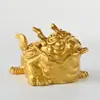 Atacado de Sapo Oco com Ponta Dourada e Diamantes, Artesanato de Animal de Estimação para Chá que Morde Dinheiro, Enfeites de Metal para Mesa de Escritório