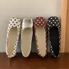 Primeiro Encontro com os Sapatos de Salto Escondido de Bolinhas Delicados e de Nicho Estilo Francês, Novos Sapatilhas de Cetim Estilo Fada 2026