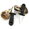 Herramienta para cortar ostras de mariscos de fábrica, cuchillo para ostras, cuchillo para ostras con mango de plástico, cuchillo para ostras de acero inoxidable