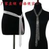 Collar Largo Danza Sapper Pedrería Corbata Cadena para Suéter de Mujer Estilo Coreano Moda Combinable Trendy Colgante Decoración Personalidad de Mujer