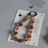 Corrente de Celular de Cristal de Alta Qualidade Lanyard com Contas de Vidro para Celular Pingente Corrente de Pulso Pendurada Estilo Retrô Pingente para Bolsa