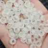 Jade Branco de Hotan, Xinjiang, Contas com Furo Grande, Contas Soltas de Jade, Fio de Ouro, Jade Yingyan, Fivela de Jade, Contas de Ábaco, Anel de Suspensão para Joias
