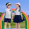 Conjunto de Uniforme Escolar Primario, Uniforme de Jardín de Infancia de Verano, Atuendo para Actuación del Día del Niño, Uniforme de Clase de Graduación, Conjunto de Dos Piezas