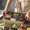 Compartimento para Vajilla de Cerámica Plato para Frutas Plato para Snacks del Hogar Plato para Snacks de Sala de Estar Plato para Frutas Secas Plato Dim Sum para Frutas Plato para Dulces Fluttershy
