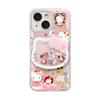 Pulsera de Gato Linda Adecuada para Carcasa de Teléfono Móvil Apple 16Promax 13 Soporte Magnético Basculante 15 Transparente 14 Mujeres