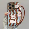 Bufanda West Highland Otoño Adecuado para Funda de Teléfono Móvil Apple 16 Iphone15Promax Todo Incluido Huawei Funda de Teléfono Móvil con Textura de Cuero