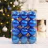 Guangpeng Caixa de presente com bola colorida decorativa de Natal, conjunto de bola de Natal pintada criativa, pingente de bola para pendurar na árvore de Natal de Festa