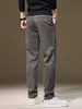 Novidade de Outono Calças Casuais Masculinas Tendência Slim Fit Versátil Perna Reta Pequena Leve Business Casual Calças Masculinas