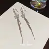 Pendientes de Borla de Circonita Súper Brillantes de Hada Lujo Accesible Gama Alta Dulces Populares Gancho para la Oreja Pendientes Elegantes de Nicho Pendientes para Mujer