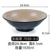 Tazón de Melamina Imitación Porcelana Creativo Retro Estilo Japonés Cónico Trompeta Plástico Tazón Grande Tazón para Sopa Tazón para Fideos Tazón para Arroz Uso Comercial