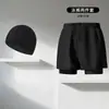 Bañador tipo bóxer para hombre, de secado rápido, antivergüenza, talla grande, profesional, para aguas termales, conjunto completo.