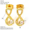 Pendientes de Acero de Titanio Versátiles Personalizados Europeos y Americanos Transfronterizos con Circonita Joyería para Orejas de Acero Inoxidable que No se Desvanece Venta al por Mayor