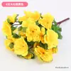 Rama de Azalea Simulada Rododendro Flor Artificial de Plástico Cama de Flores Decoración de Paisajismo Proyecto Flor de Seda Insertada Escena Comercial Área Escénica Paisajismo