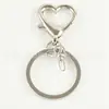 Fecho Combinado Argola de Mola em Formato de Coração, Chaveiro em Formato de Coração com Corrente, Chaveiro de Brinquedo Acessórios de Ferragens Criativos