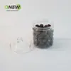 Bote de Plástico Transparente con Tapa de Aluminio de 270ml, Bote de Empaque de Grado Alimenticio, Bote Redondo Sellado, Botella de Boca Ancha para Té Aromático para Mascotas