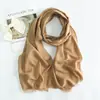 Comercio Exterior Transfronterizo Moda Nuevo Bufanda de Color Caramelo para Mujer Chal Transpirable de Rayón Monocromático Bufanda Corta de Algodón y Lino Barba Corta de Color Puro