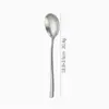 Colher de Gelo Flor de Cristal de Titânio Puro Cabo Estendido Oco Estilo Coreano Ponta Redonda Pontiaguda Colher de Mesa Doméstica para Comer e Sopa