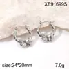 Moda Europeia e Americana Geométricos Exquisitos Brincos de Aço Titânio Banhados a Ouro 18K em Formato U Luxo Simples Acessível Versáteis Brincos Atacado