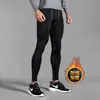 Mallas Deportivas de Fitness Transfronterizas para Hombre, Calentadores de Invierno Forrados de Felpa, Pantalones de Compresión Alta Elástica para Correr, Yoga, Entrenamiento de Otoño