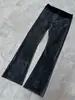 Pantalones Largos Y2K Estilo High Street Americano Nicho Pierna Ligeramente Ancha Unisex Jeans Elásticos Pierna Recta Moda Callejera