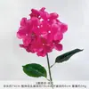 Ramo de flores de seda artificial de hortensia de 3 pétalos, flores de seda artificiales con un toque de alta gama, decoración de sala de estar, producto terminado de arte floral para bodas