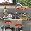Estante para Grifo de Cocina, Fregadero para Lavavajillas, Suministros para Fregadero, Trapos Domésticos, Esponjas, Cestas para Escurrir, Estantes de Almacenamiento