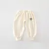 260806 Calça de Moletom Veludada Macia 280g com Bordado de Panda (Virilha Aberta)