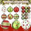 Bola de Navidad Transfronteriza de 6 cm Colgante Decoración para Árbol de Navidad Bola de Plástico Pintada Rojo Navidad Blanco Verde con Manchas
