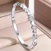 Pulsera de Acero Inoxidable Estilo Ins Europeo y Americano Chapado en Oro de 18 Quilates Forma de Corazón Moda Tendencia Cierre Superficie Lisa Incrustada con Diamantes Pulsera de Acero de Titanio para Mujer