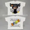 Moda Estilo Americano Venda Direta Transfronteiriça Verão Novo Lavada Gola Redonda Estampada Camisa Americana Japonesa Solta Casual Top