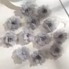 Flores de Tecido Tridimensionais de Organza, Flores Artificiais para Acessórios de Cabelo Artesanais DIY, Materiais para Grampos, Roupas, Enfeites de Flor para Chapéu de Palha