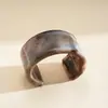 Pulsera Abierta de Resina con Degradado Transfronteriza Europea y Americana, Pulsera Versátil Simple Estilo Ins, Joyería de Gama Alta de Nicho para Mujeres