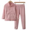 Conjunto de Pijama de Franela para Niños, Estilo Padre-Hijo Pijama de Felpa, Ropa para el Hogar de Otoño e Invierno, Nuevo Vellón Coral Espesado