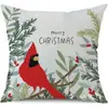 Juego de Fundas de Almohada Transfronterizas para Navidad Europea y Americana, Funda para Cojín de Sofá de Sala de Estar, Funda para Almohada de Cintura con Reno Papá Noel Árbol, Suministro de Fábrica