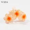 Pinza para el Cabello Wjia Estilo Nuevo Flor de Plumeria, Color Fresco Degradado, Pinza de Tiburón para Mujer, Pasador para la Parte Trasera de la Cabeza, Accesorio para el Cabello, Tocado