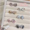 Unhas explosivas de cristal quadrado, joias transparentes, cor de açúcar, ângulo reto, unha de pombo, camélia, rosa, produto final