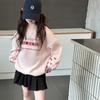 Sudadera Súper Elegante para Niñas Ropa de Invierno 2026 Modelo Nuevo, Top de Moda Forrado de Felpa para Niñas, Ropa Rosa de Invierno para Niños