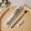 Hotel Hotel Hospedagem de Família Escova de Dentes Descartável de Luxo Canudo Cabelo Macio Fio de Carbono Kit Odontológico Cartucho de Papel Kraft Filme Macio