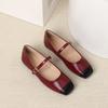 Sapatos Mary Jane Planos de Bico Quadrado Transfronteiriços Femininos 2026 Novo Estilo Francês Mocassins de Tira Rasa Sapatos Individuais Versáteis para Mulheres