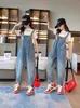 Conjunto de Peto para Niñas Atuendo de Verano 2026 Nuevos Jeans de Verano para Niñas, Pantalones Holgados Estilo Urbano para Niños Mayores