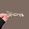 Presilhas de cabelo delicadas para meninas, presilhas de franja com pérolas e borboletas, presilhas jacaré que não marcam, presilhas laterais, presilhas para a testa, presilhas superiores e presilhas para a parte de trás da cabeça