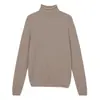 Suéter Básico de Tricô com Gola Alta Acme para Mulheres, Outono e Inverno, Lã Tencel, Corte Justo, Suéter de Manga Longa 32362