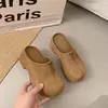 Pantuflas cerradas para aumentar la altura 2026, estilo coreano, suela gruesa, versátiles, para mujeres bajitas, estilo Birkenstock para dedos grandes, sin cordones, colección de otoño