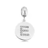 Cadena de clavícula de acero de titanio redonda para tarjeta DIY colgante de letra inglesa ABC26 etiqueta de acero inoxidable fabricantes al por mayor