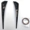 Para-lama de Carro Saída de Ar Artificial Lateral Adesivo de Decoração de Carroceria Fibra de Carbono Universal Asa Lateral Lâmina Para-lama