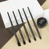 Pincel delineador de ojos de cabeza plana ultrafina negra, con punta oblicua fina, herramientas de maquillaje de belleza, juego de pinceles delineadores de ojos en stock