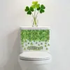 Calle Transfronteriza. Las Pegatinas de Trébol para Baño del Día de San Patricio Son Adecuadas para la Decoración de Paredes del Baño, Sala de Estar, Estudio